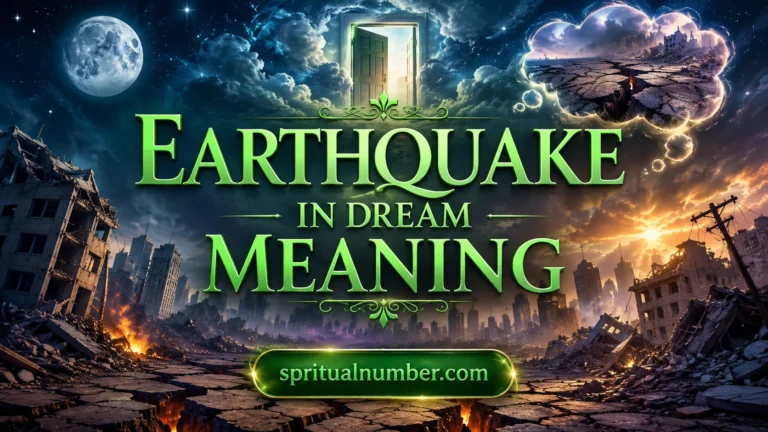 Earthquake In Dream Meaning
