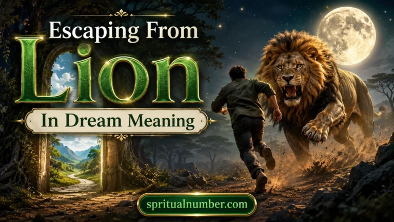 Escaping From Lion In Dream Meaning