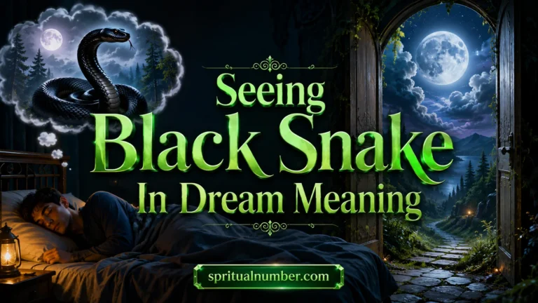 Seeing Black Snake In Dream Meaning