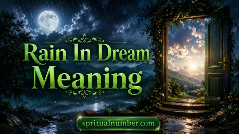 Rain In Dream Meaning