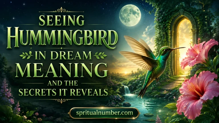 Seeing Hummingbird In Dream Meaning