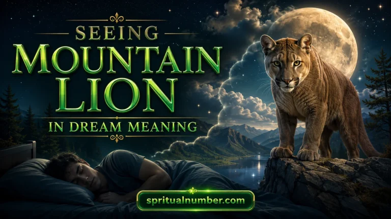 Seeing Mountain Lion In Dream Meaning